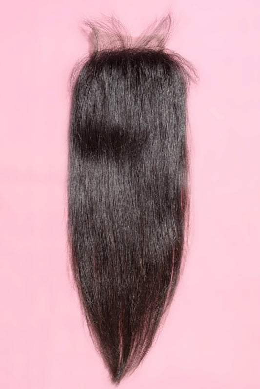 4x4  Lace Closure Brzailian Bone Straight Closure 5x5 Human Hair