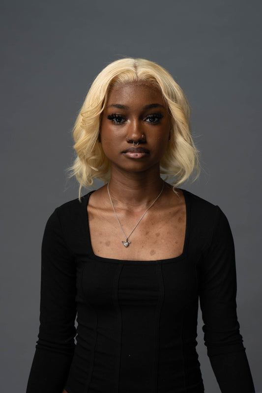 613 Honey blonde Striaght Bob  wig Lace Front